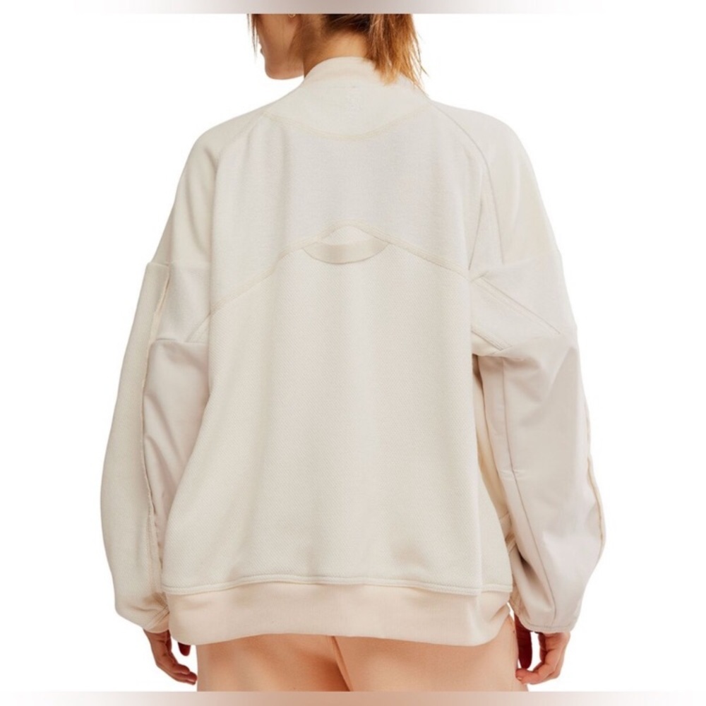 Free People! FP Movement Extra Innings Cardi In Ivory Combo NWT! - Picture 6 of 14